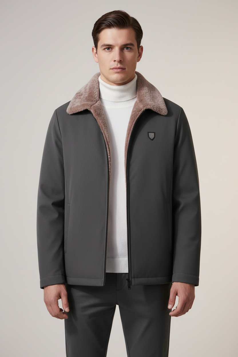 Men's Cashmere Thickened Cashmere Warm Cotton Suit