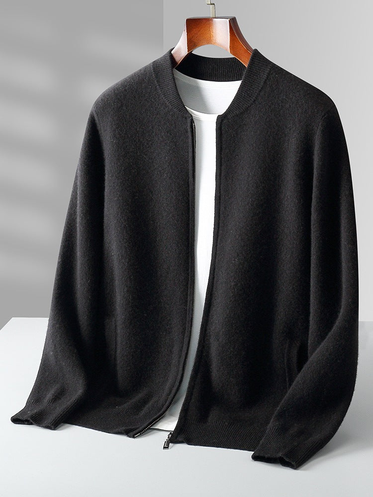Round Neck Top Men's Cardigan Coat
