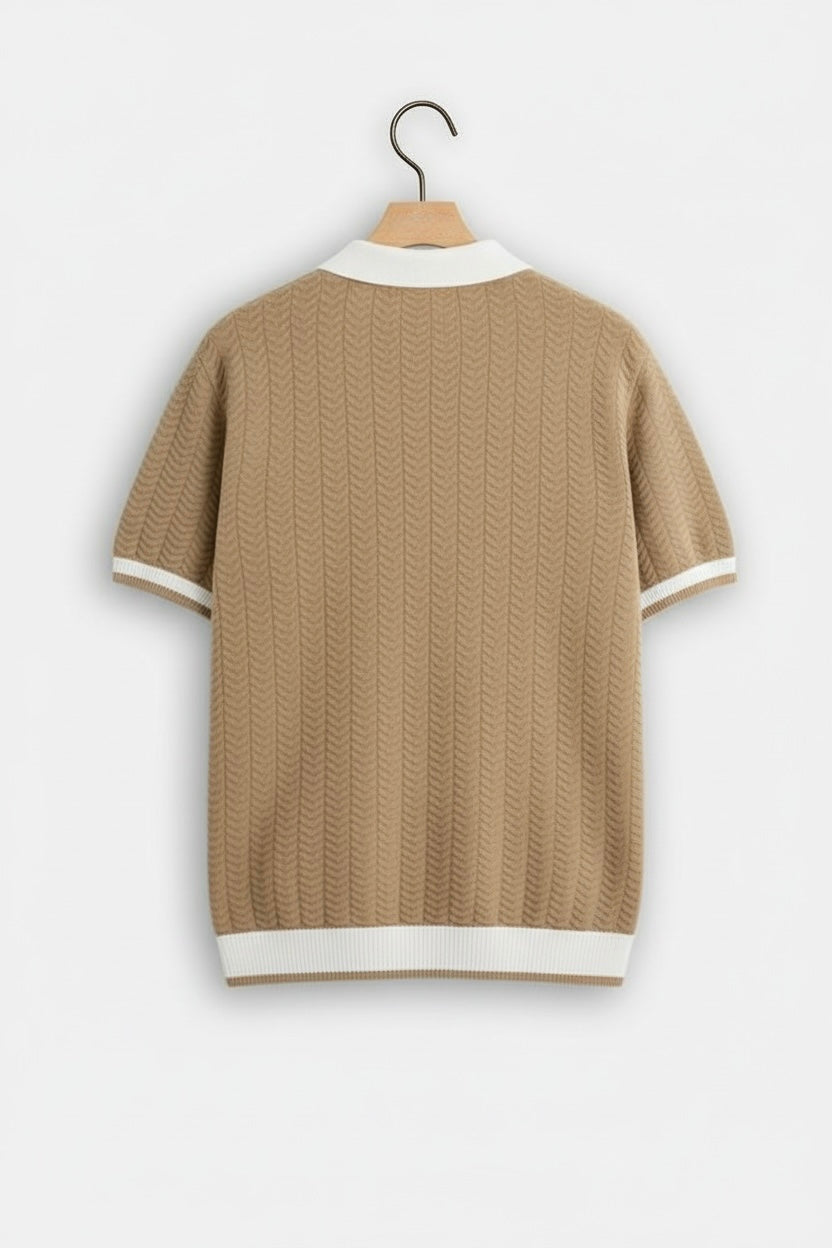 Polo Shirt Men's Ice Silk Led High-end Short-sleeved T-shirt Summer