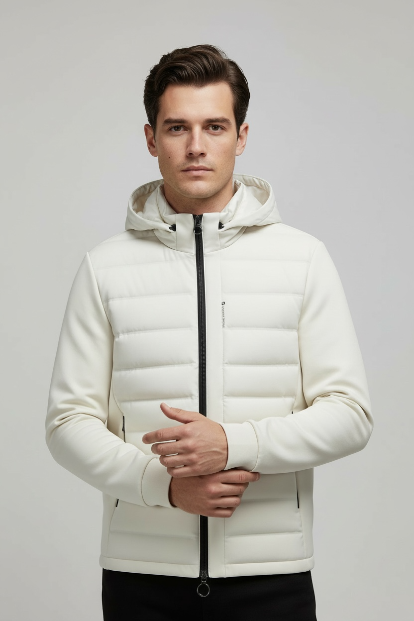 Hooded White Duck Down Warm Coat Down Jacket