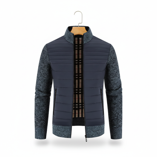 Men's Stand Collar Cardigan Sweater Outer Wear Plus Size Coat