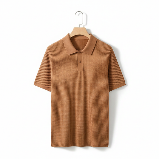 Men's Casual Solid Color Wool Knitted Half Sleeve