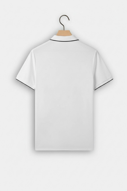 Zip Polo with Contrast Trim