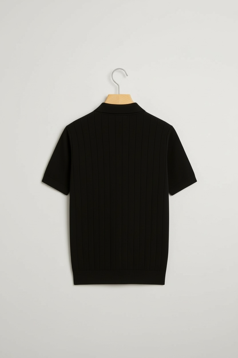 Light Luxury High-end Machine Washable Wool Short-sleeved Polo Shirt