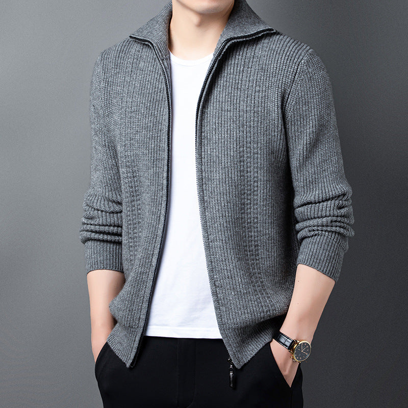 Spring And Autumn New Casual Men's Outerwear Sweater