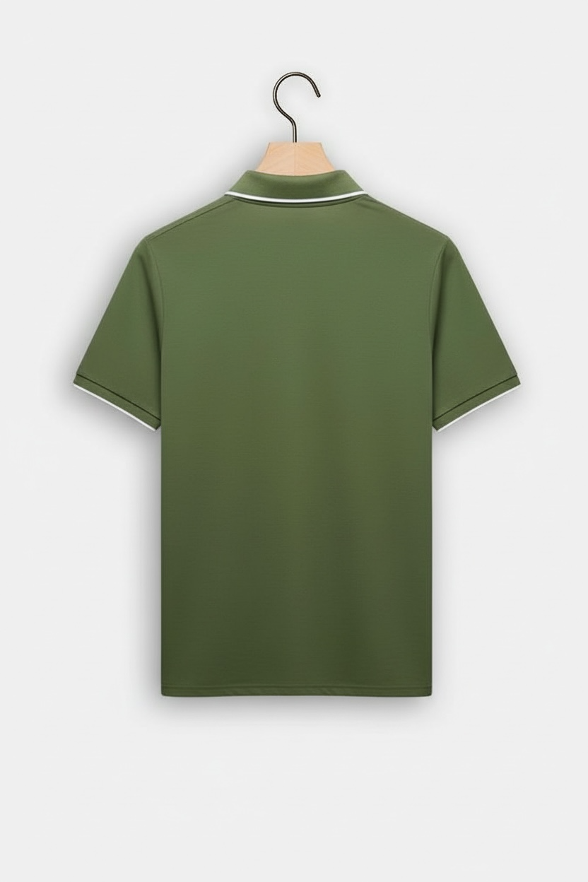 Solid Color Zipper High Quality POLO Men's Short Sleeve