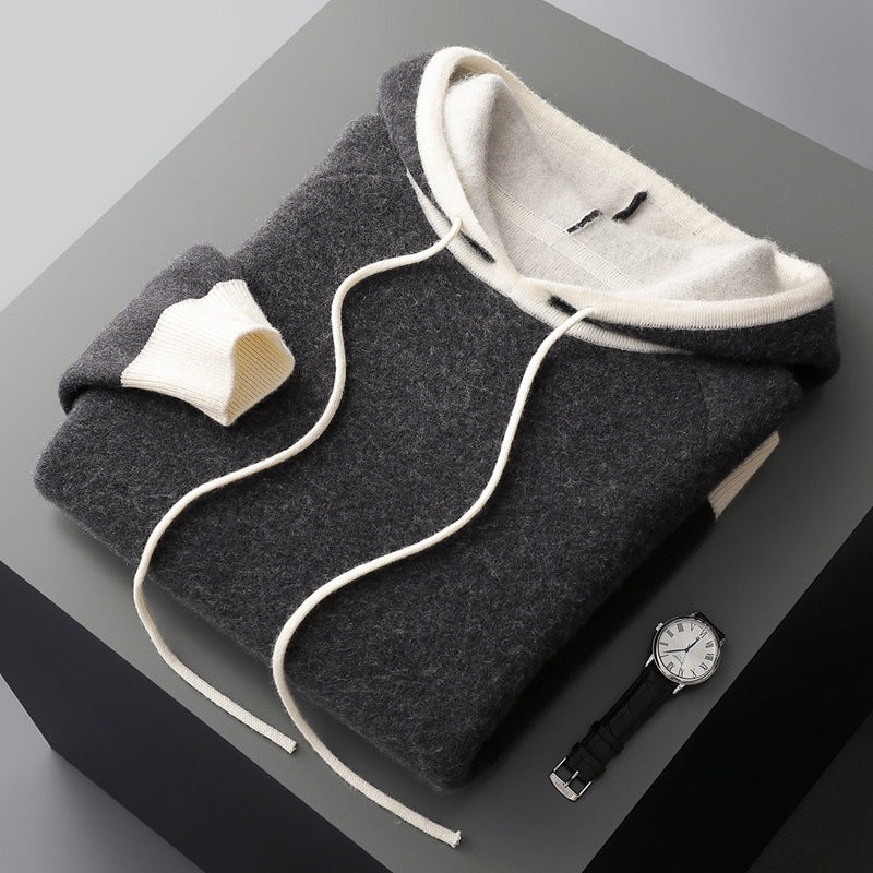 Knitted Hooded Pullover Sweater Coat