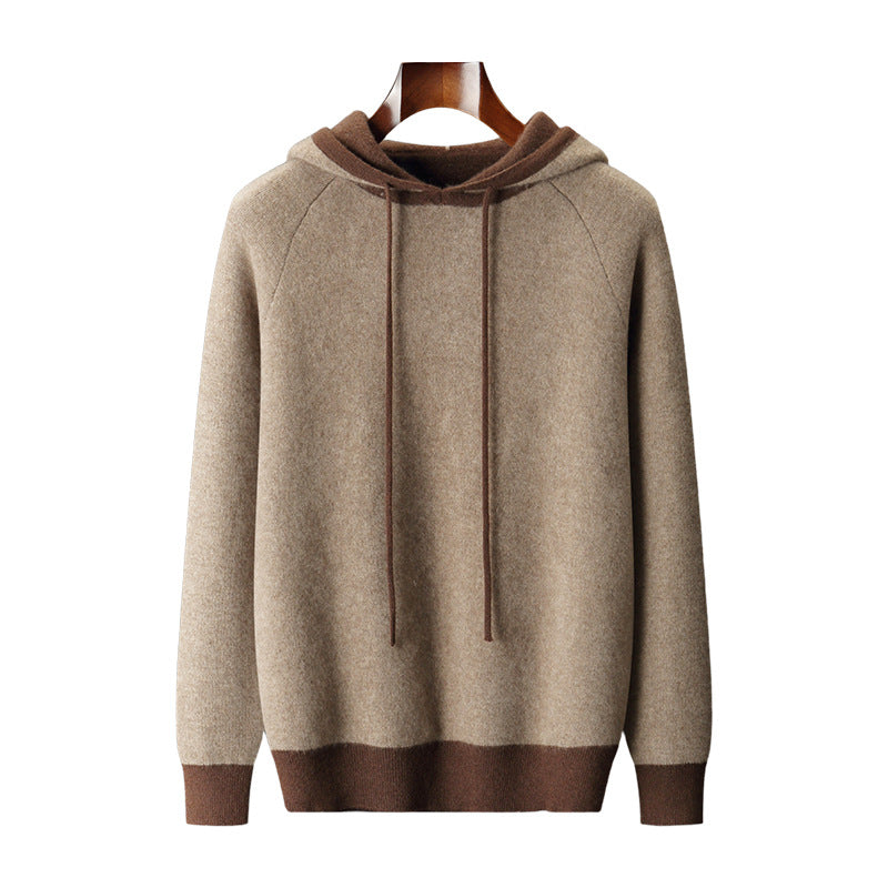 Knitted Hooded Pullover Sweater Coat