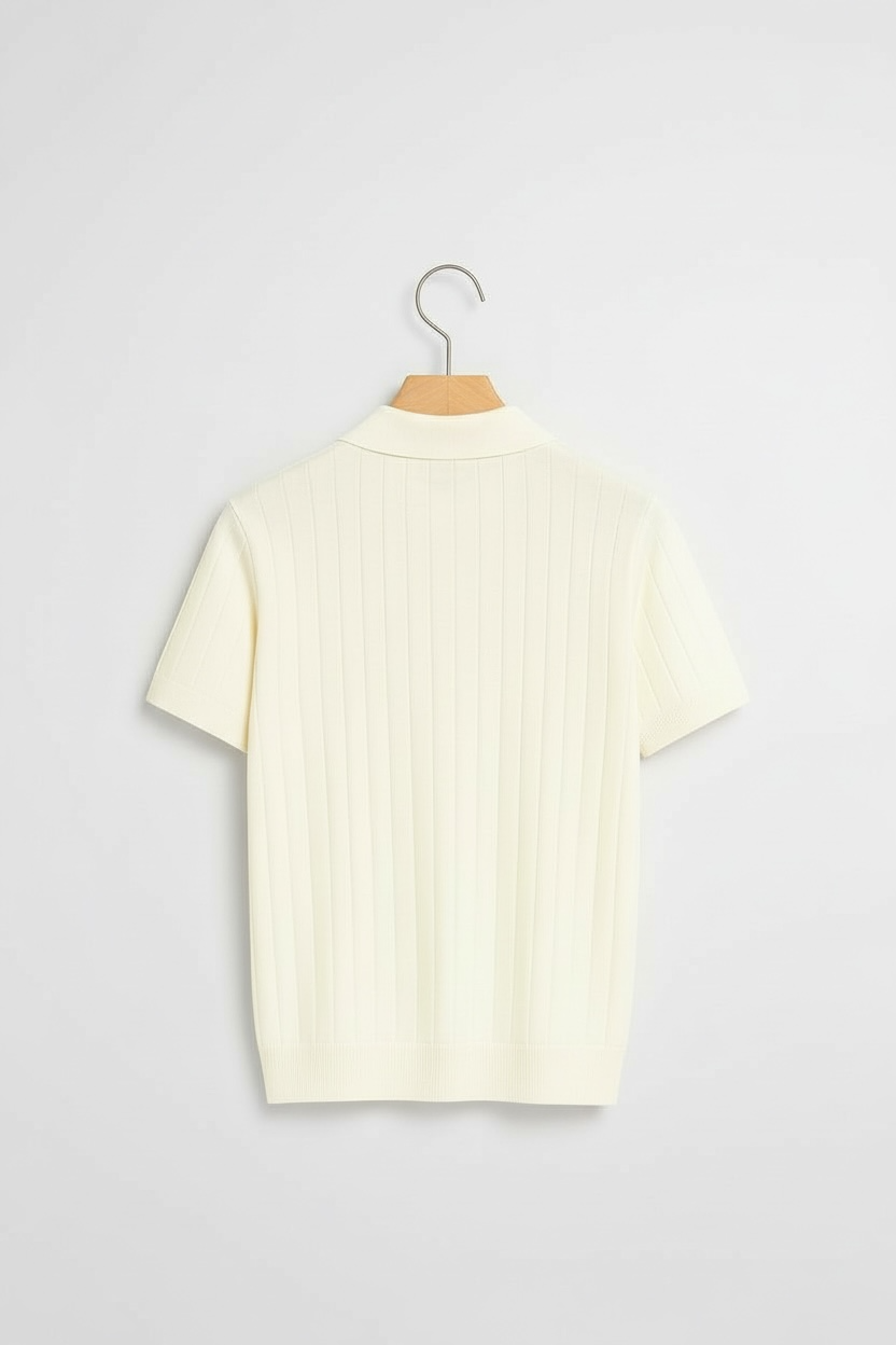 Light Luxury High-end Machine Washable Wool Short-sleeved Polo Shirt