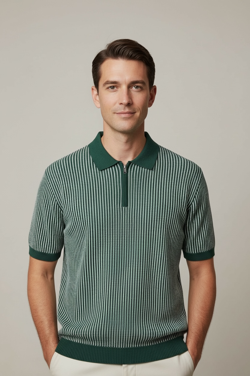 Ice Silk Polo Shirt Short-sleeved Men's High-grade Light Luxury Business