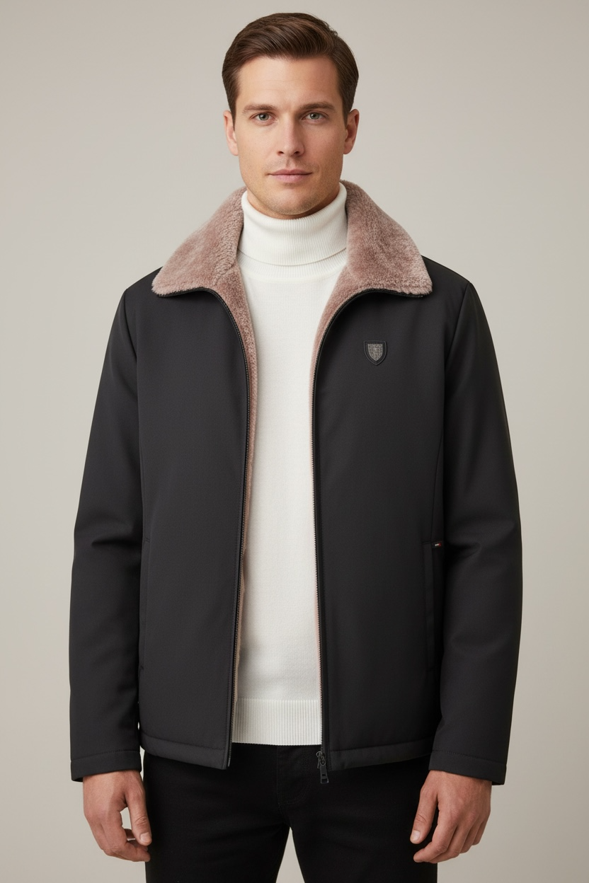 Men's Cashmere Thickened Cashmere Warm Cotton Suit