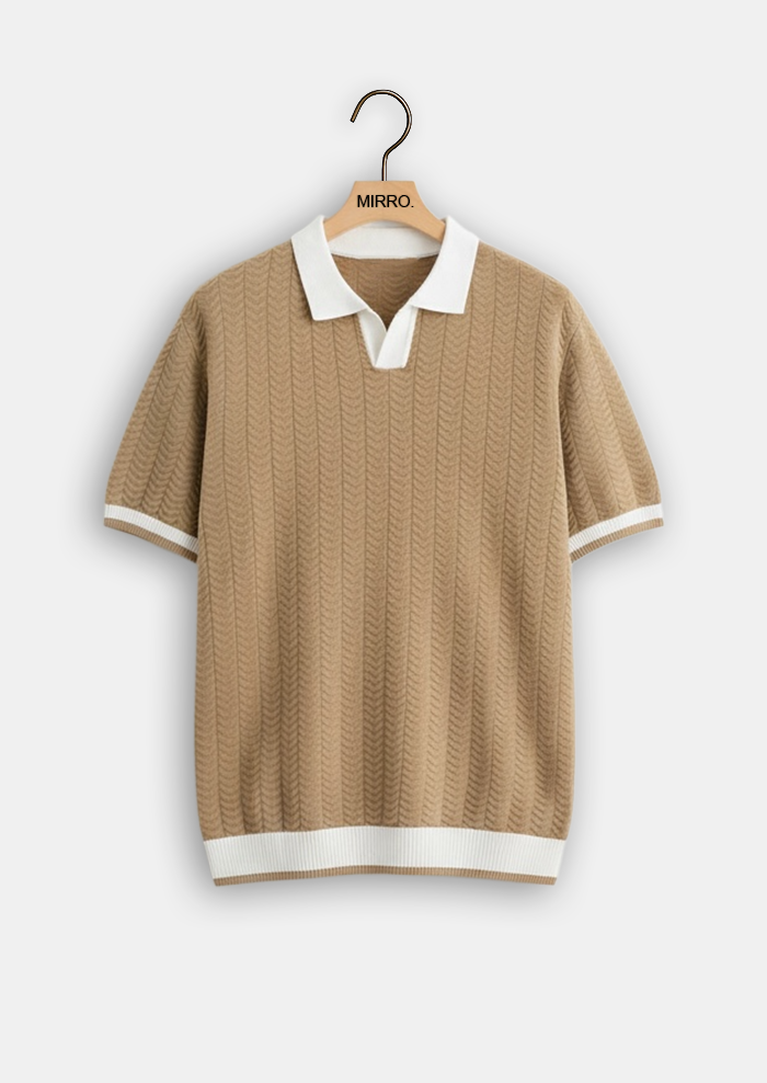 Polo Shirt Men's Ice Silk Led High-end Short-sleeved T-shirt Summer