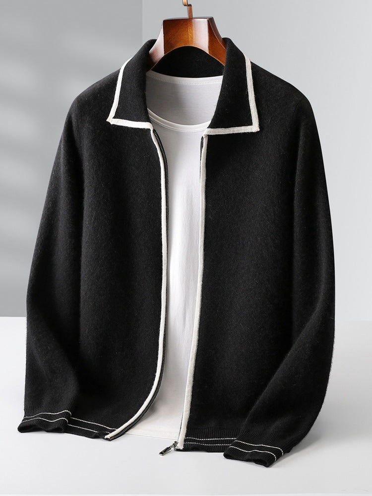 Men's Lightly Mature Cardigan Coat Woolen Sweater