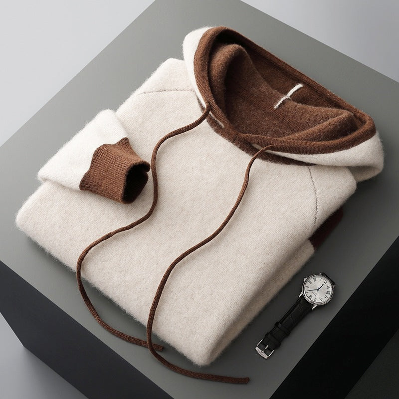 Knitted Hooded Pullover Sweater Coat