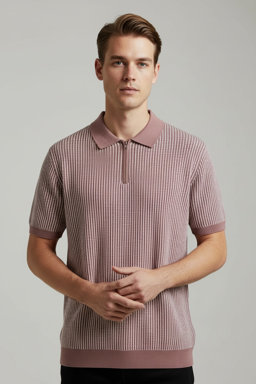 Ice Silk Polo Shirt Short-sleeved Men's High-grade Light Luxury Business