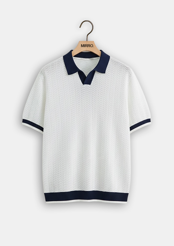 Polo Shirt Men's Ice Silk Led High-end Short-sleeved T-shirt Summer