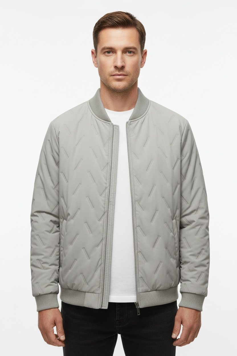 Men's Fleece-lined Warm Stand Collar Cotton-padded Coat