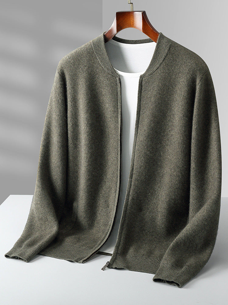 Round Neck Top Men's Cardigan Coat