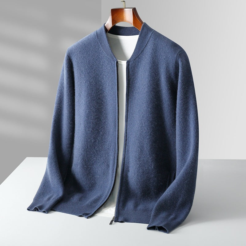 Round Neck Top Men's Cardigan Coat