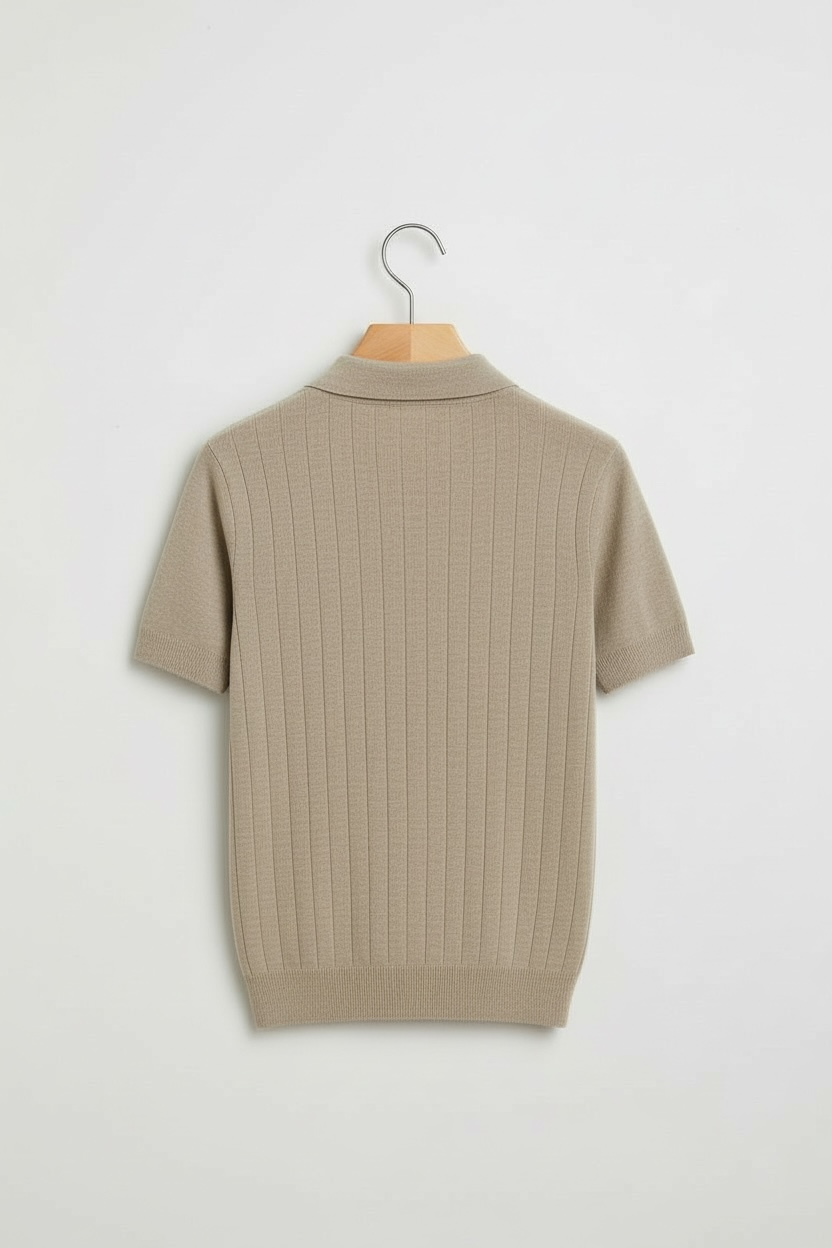 Light Luxury High-end Machine Washable Wool Short-sleeved Polo Shirt