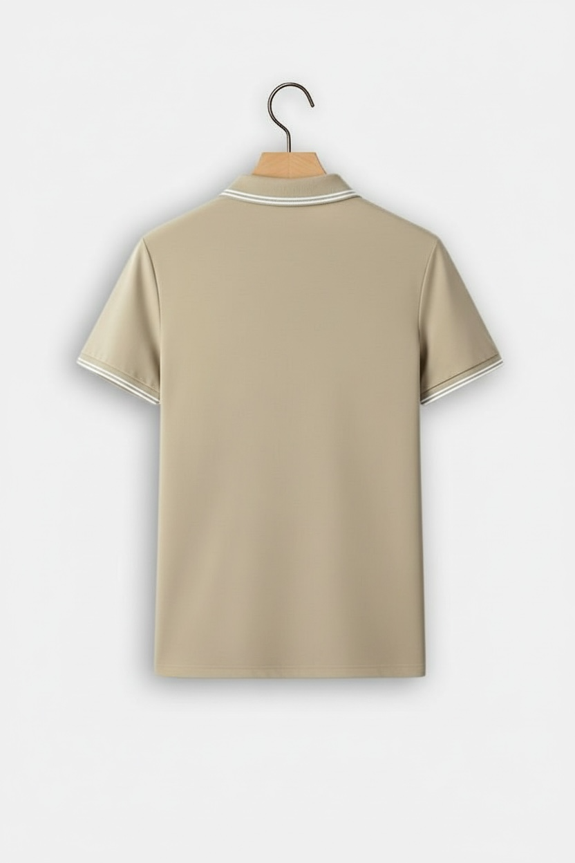 Solid Color Zipper High Quality POLO Men's Short Sleeve