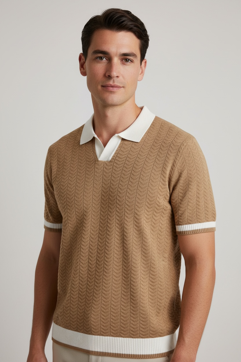 Polo Shirt Men's Ice Silk Led High-end Short-sleeved T-shirt Summer