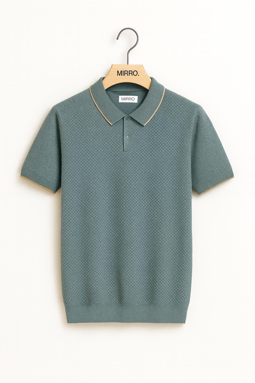 Men's Cashmere Sweater Lapel Pullover Shirt Collar Solid Color Wool Knitted With Short Sleeves