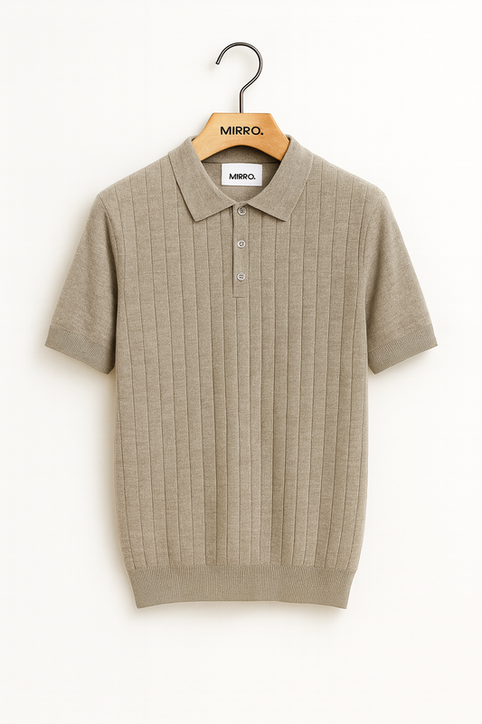 Light Luxury High-end Machine Washable Wool Short-sleeved Polo Shirt