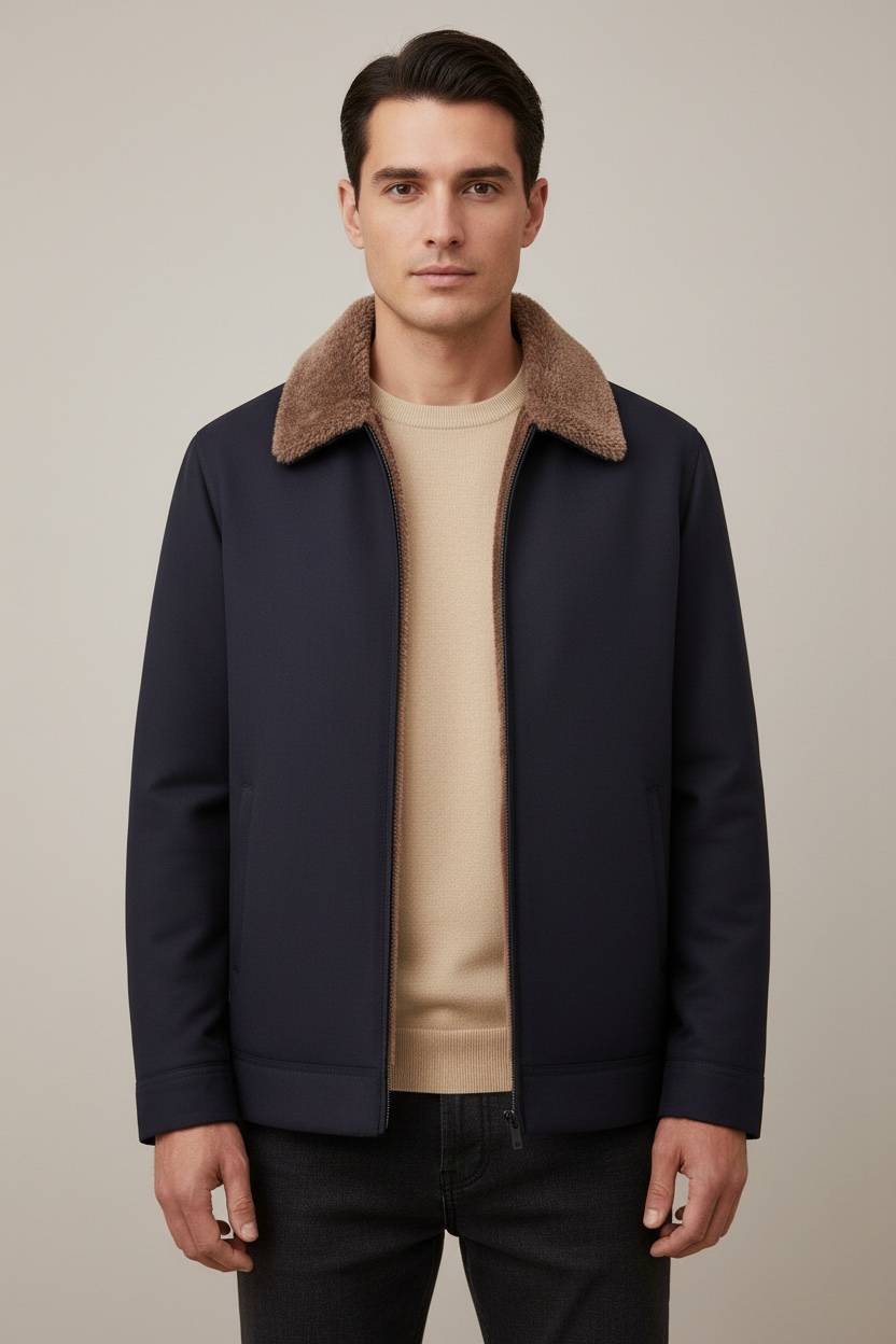 Men's Cashmere Thickened Cashmere Warm Cotton Suit