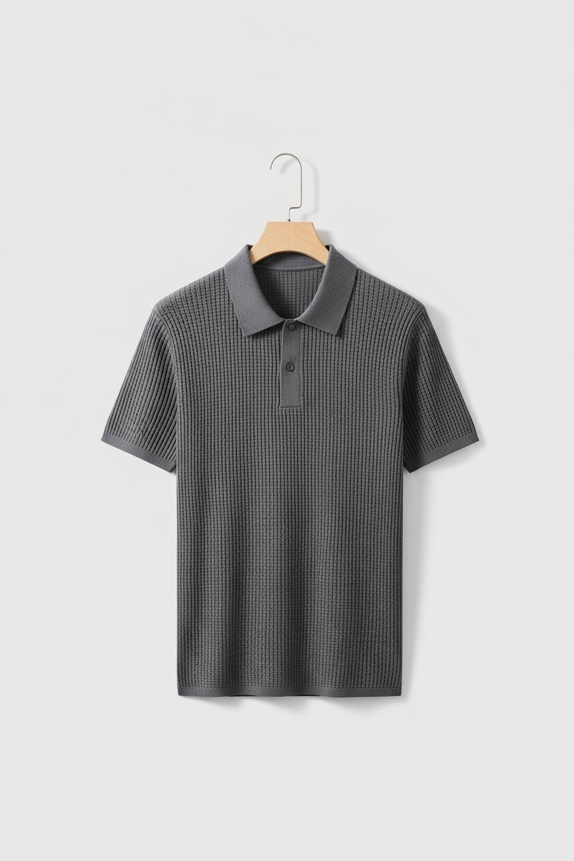 Men's Casual Solid Color Wool Knitted Half Sleeve