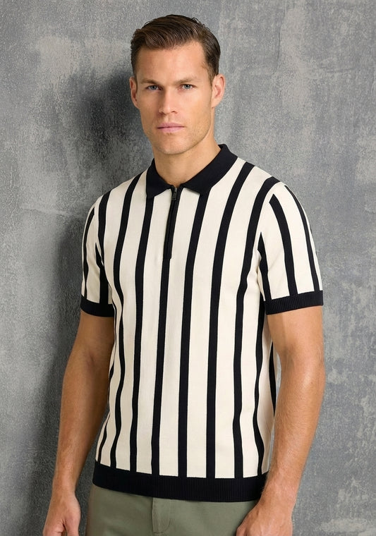 Textured Stripe Polo