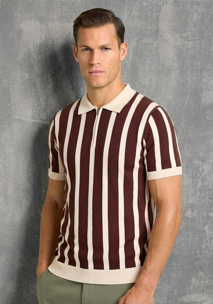 Textured Stripe Polo