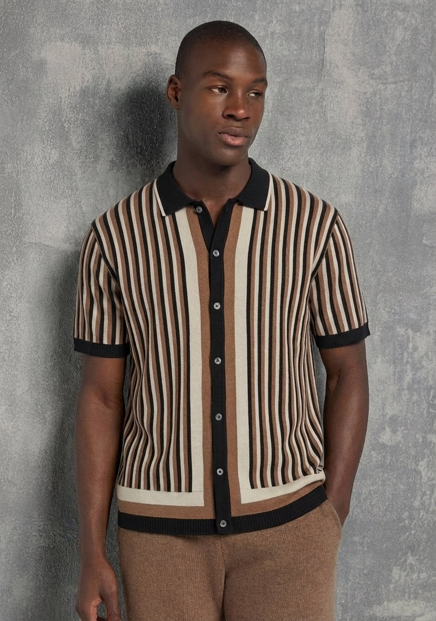 Tencel Stripe Polo