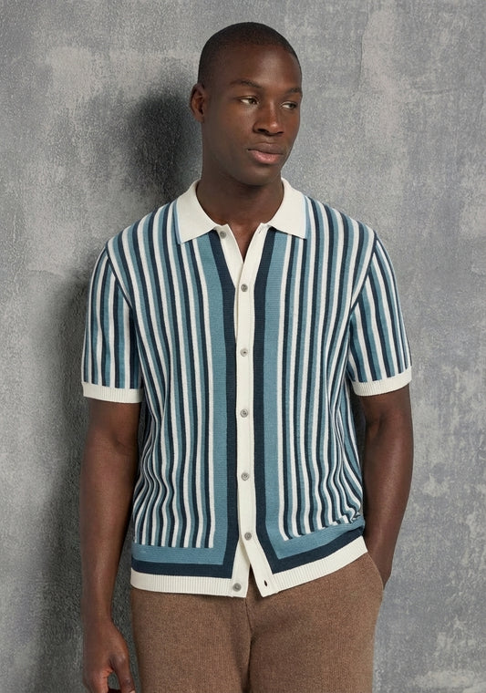 Tencel Stripe Polo