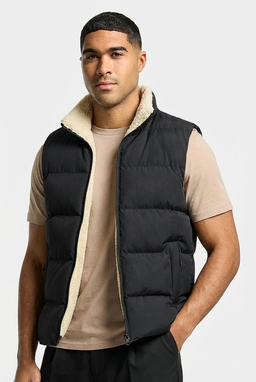 Lambswool Lined Puffer Vest