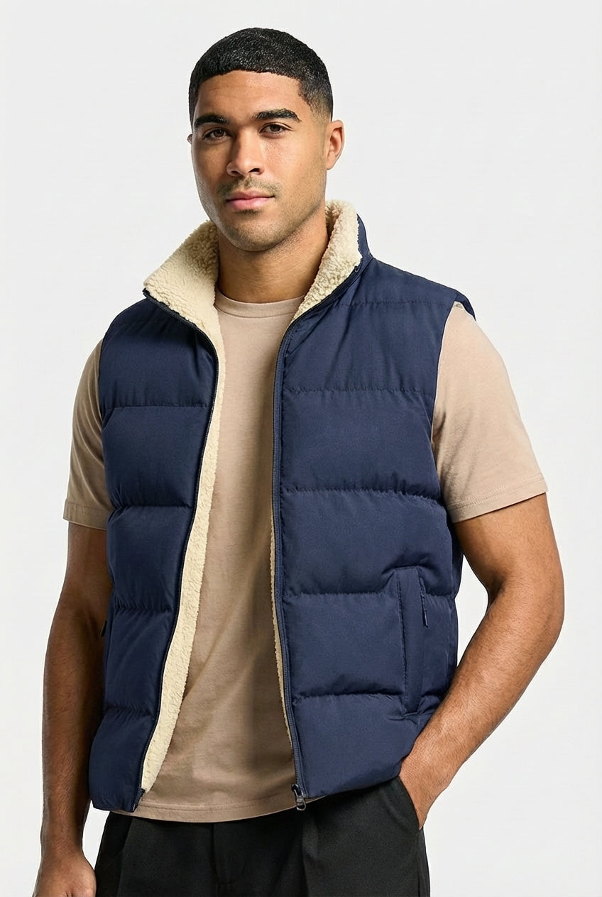 Lambswool Lined Puffer Vest
