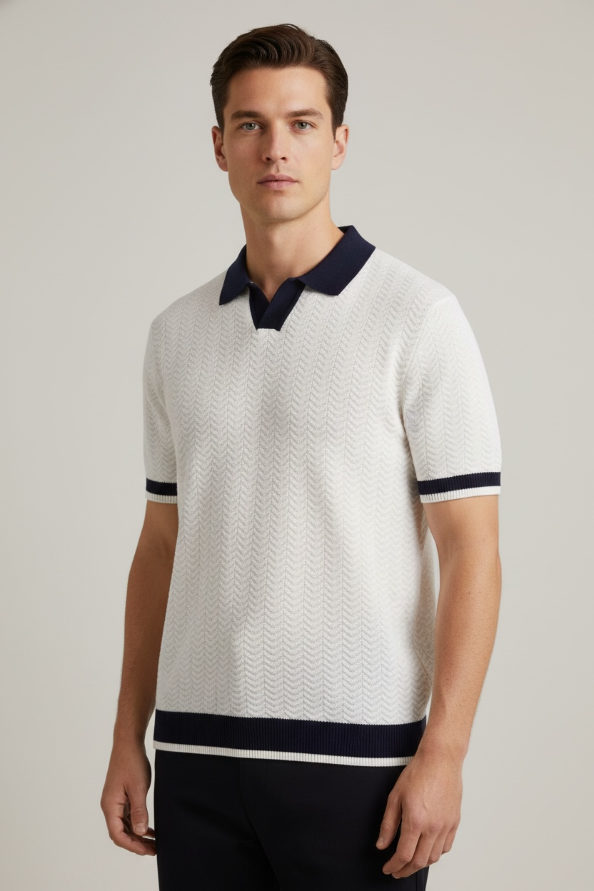 Polo Shirt Men's Ice Silk Led High-end Short-sleeved T-shirt Summer