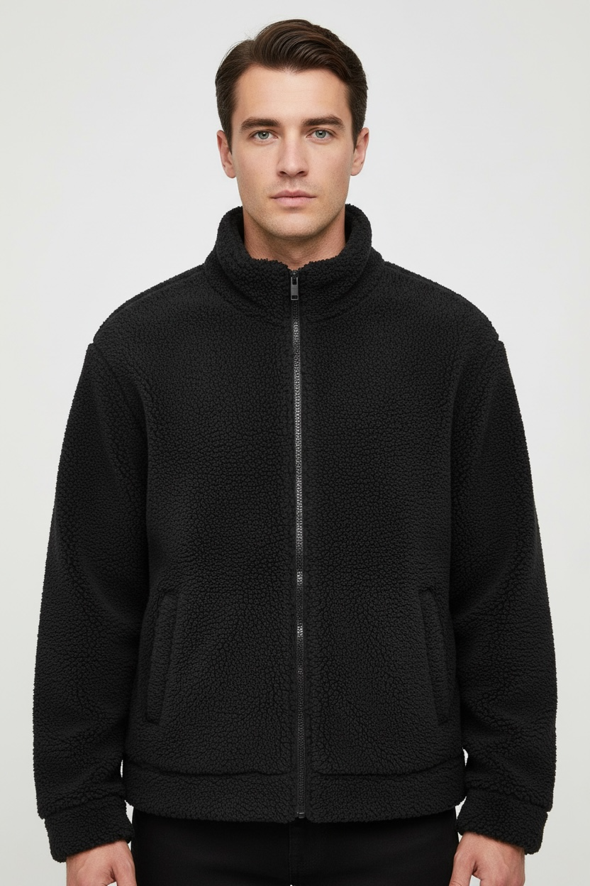 Casual Men's Solid Color Hooded Jacket