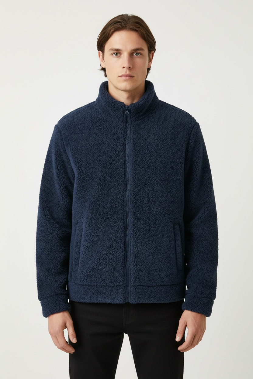 Casual Men's Solid Color Hooded Jacket