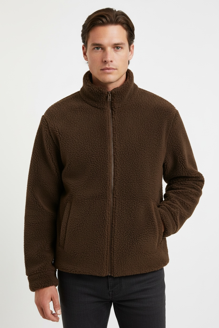 Casual Men's Solid Color Hooded Jacket