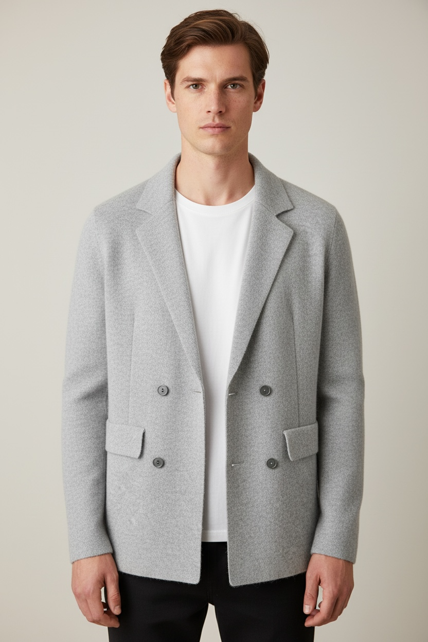 Wool Cardigan Suit Lapel Loose Fashionable Jacket