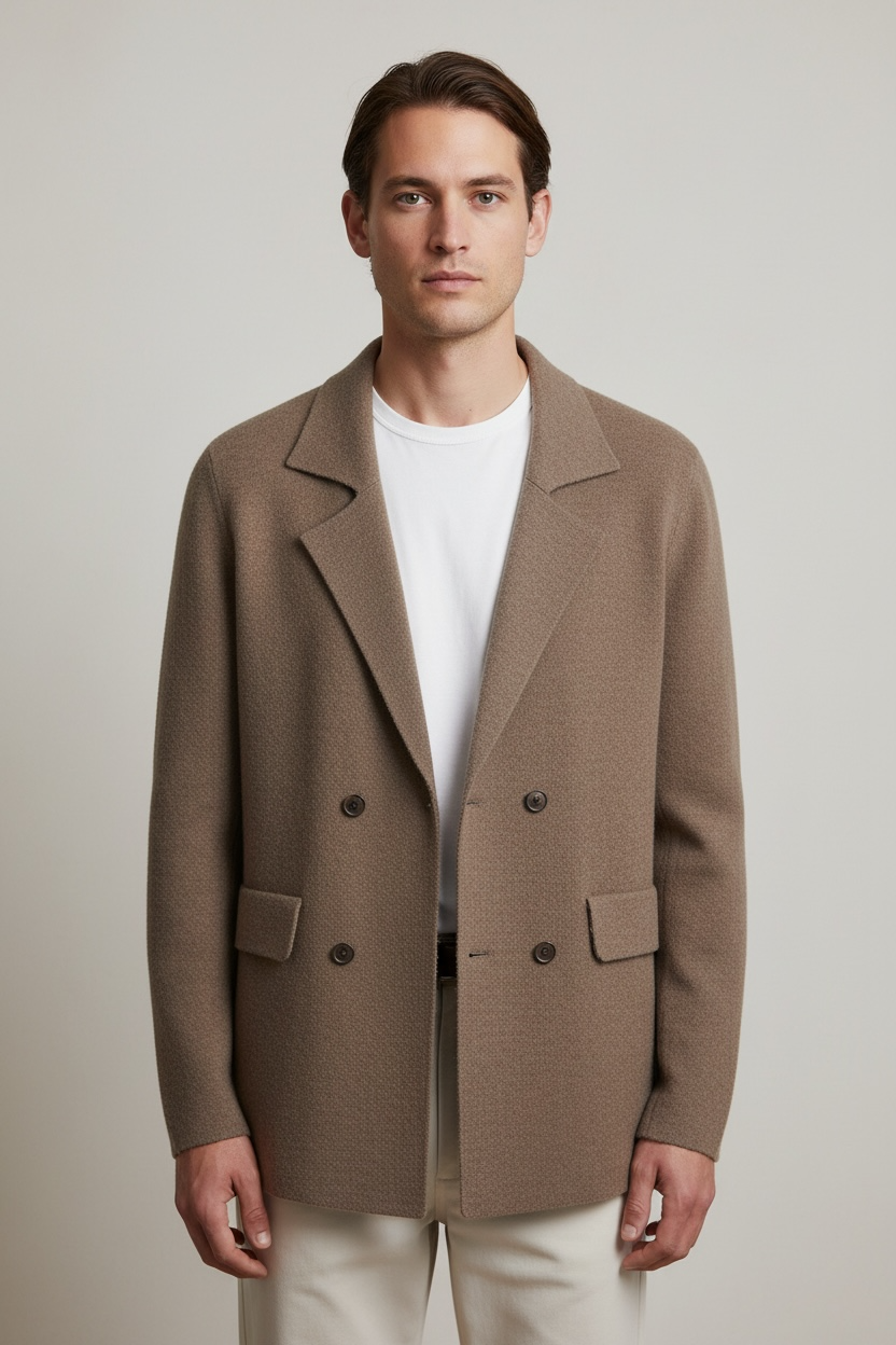 Wool Cardigan Suit Lapel Loose Fashionable Jacket