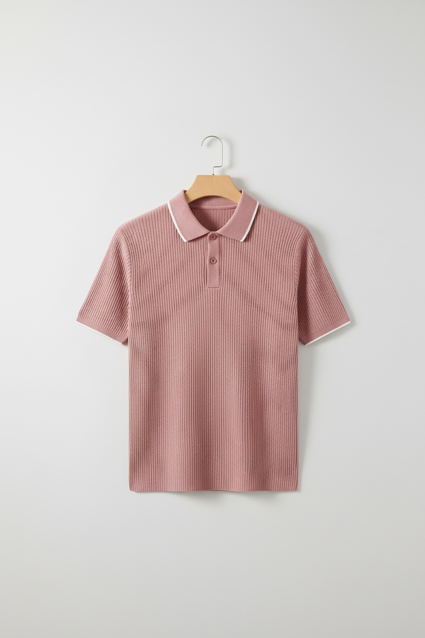 Fashion Men's Polo Shirt V-neck Business T-shirt