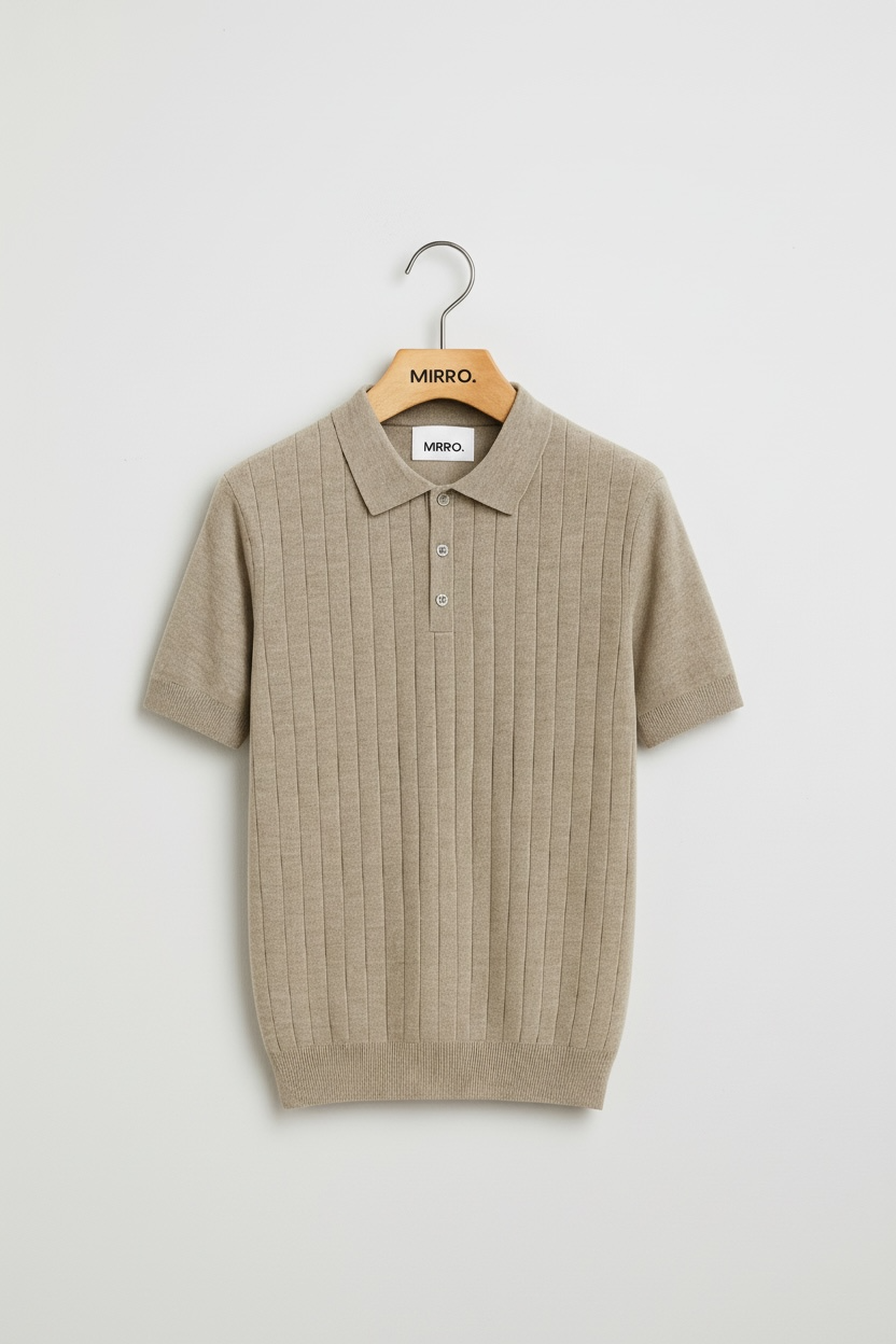 Light Luxury High-end Machine Washable Wool Short-sleeved Polo Shirt