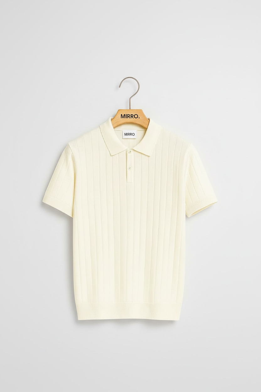 Light Luxury High-end Machine Washable Wool Short-sleeved Polo Shirt