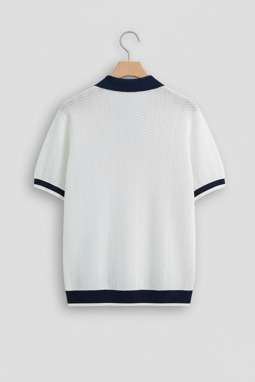 Polo Shirt Men's Ice Silk Led High-end Short-sleeved T-shirt Summer