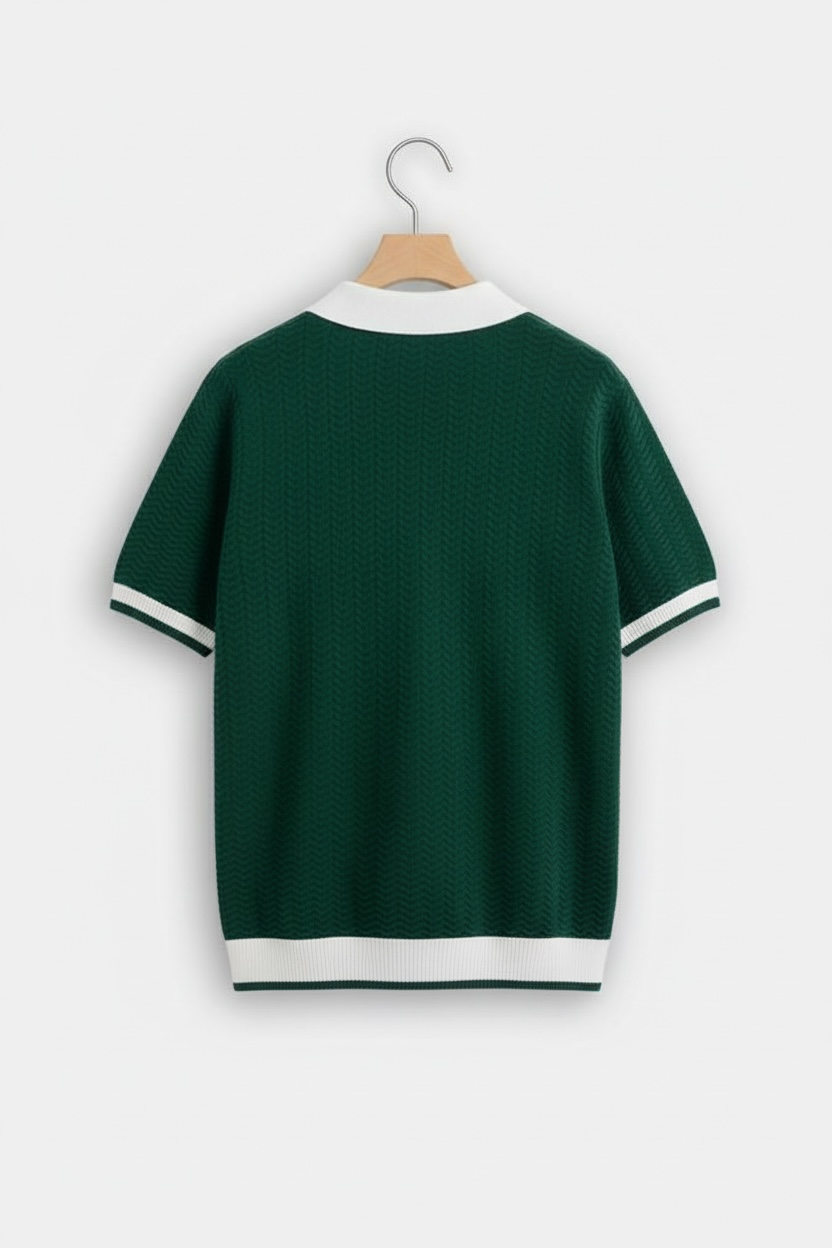 Polo Shirt Men's Ice Silk Led High-end Short-sleeved T-shirt Summer