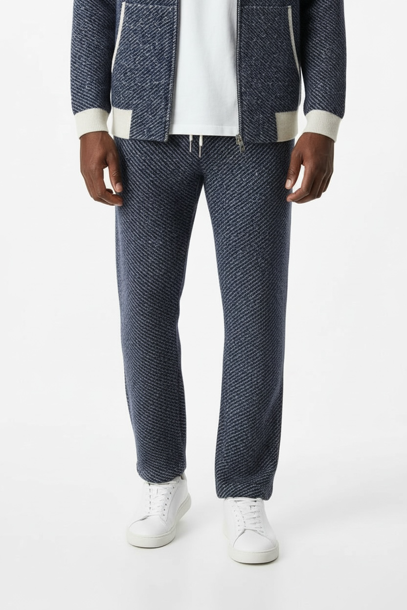 Men's Hooded Sweater Cardigan Casual Set