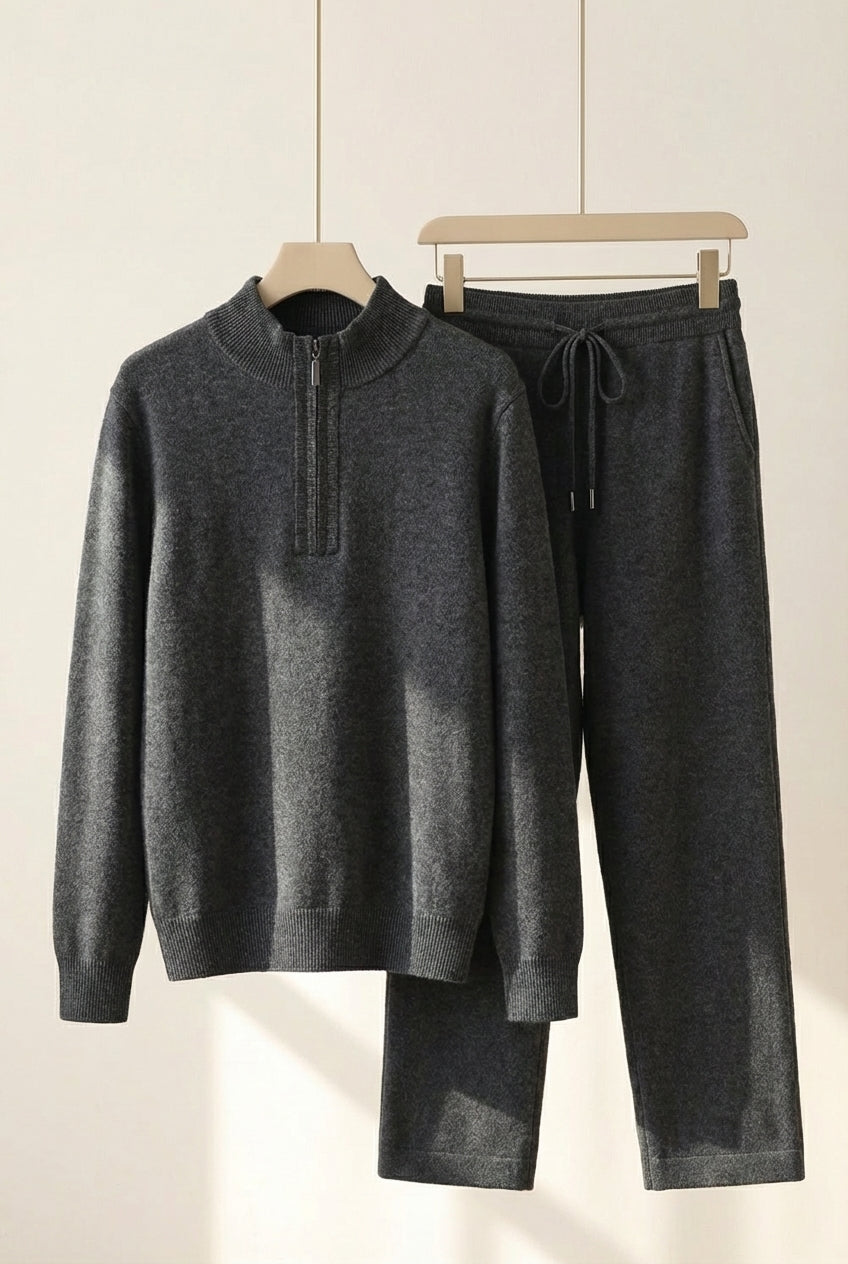 Half-Zip Knit Set