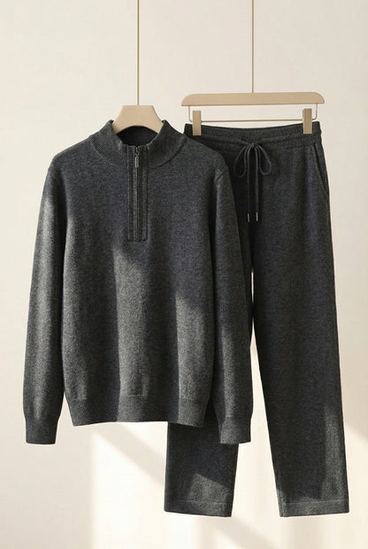 Half-Zip Knit Set